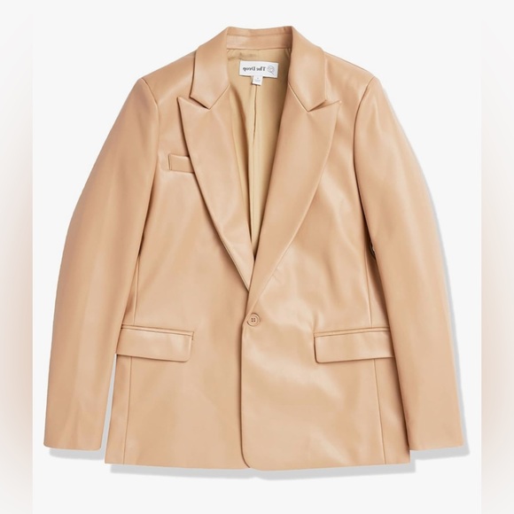 The Drop Anouk Blazer Faux Leather - Picture 4 of 5